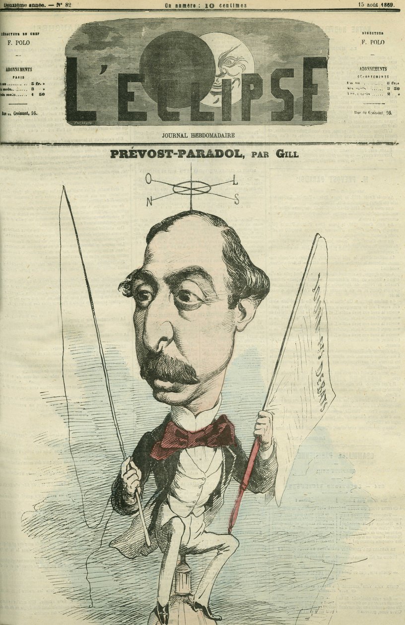 卢西恩-阿纳托尔-普雷沃斯特-帕拉多（Prevost Paradol）（1829-1870），法国文学评论家。盖在吉尔的 "L