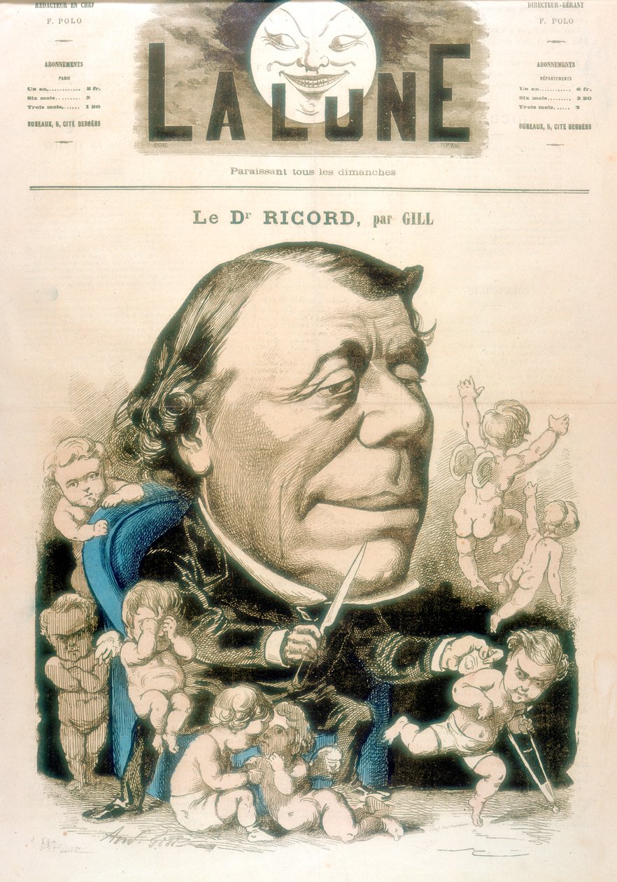 Philippe Ricord，法国外科医生和性病学家，1867年 作者 安德鲁·吉尔