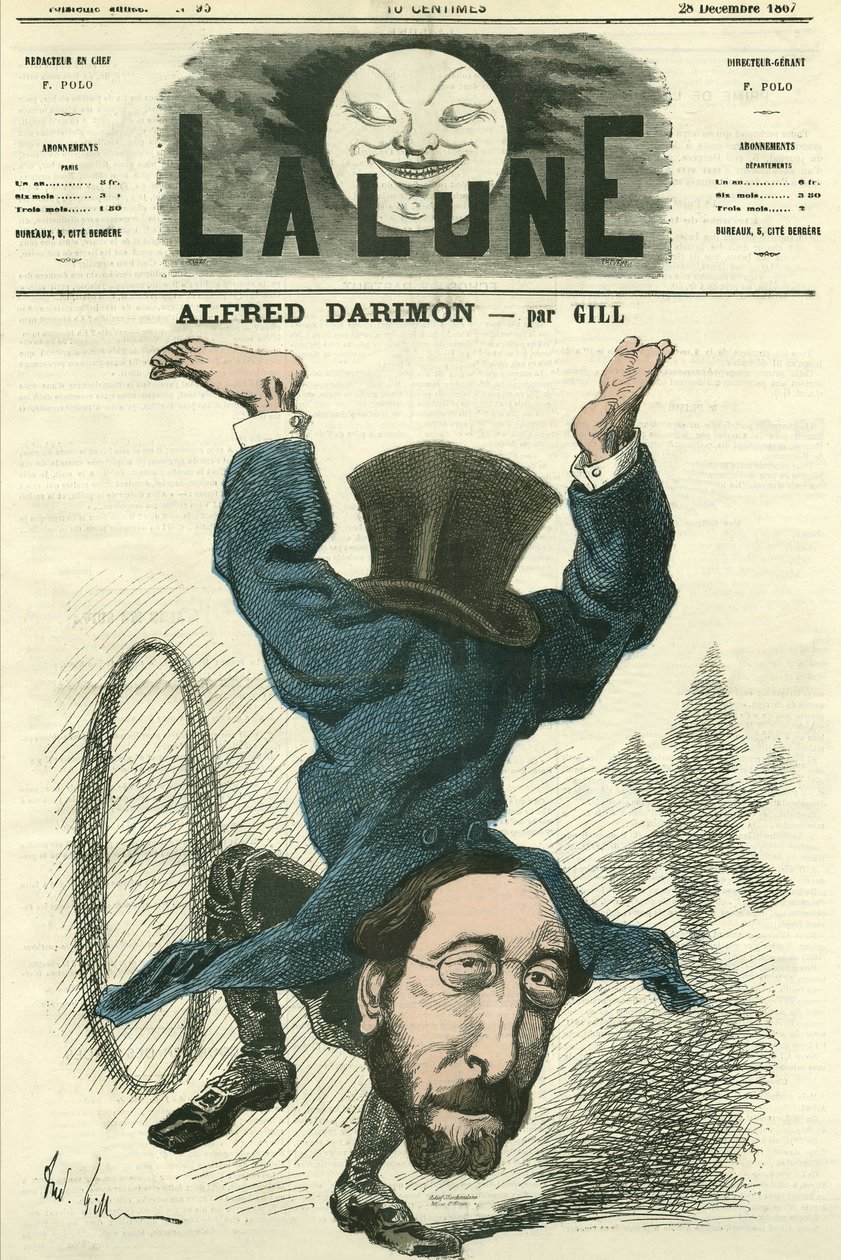 Portrait of Alfred Darimon (1819-1902), French politician. Cartoon by Gill, in “La Lune”, December 28 作者 安德鲁·吉尔