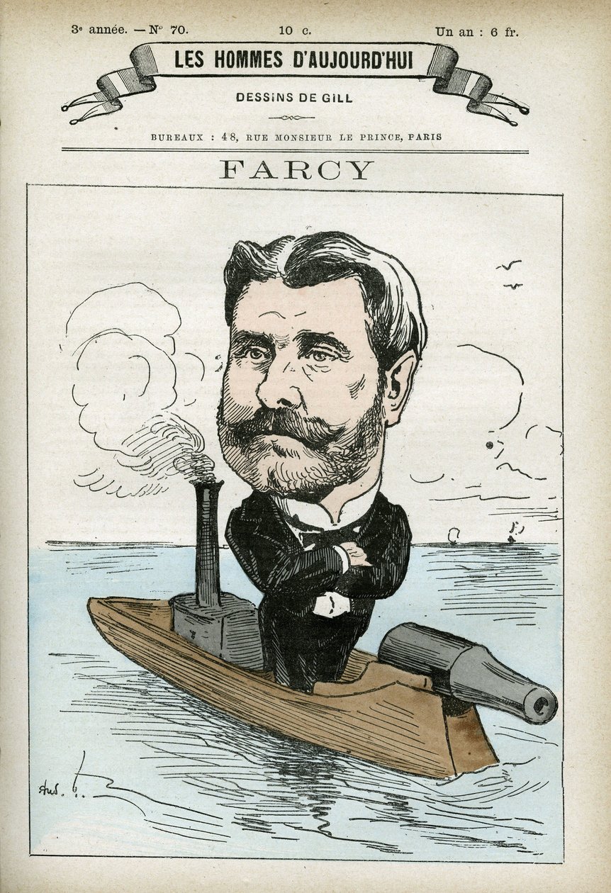 Portrait of Alphonse Farcy (1817-?), French portraitist. Caricature by Gill, Paris. 作者 安德鲁·吉尔