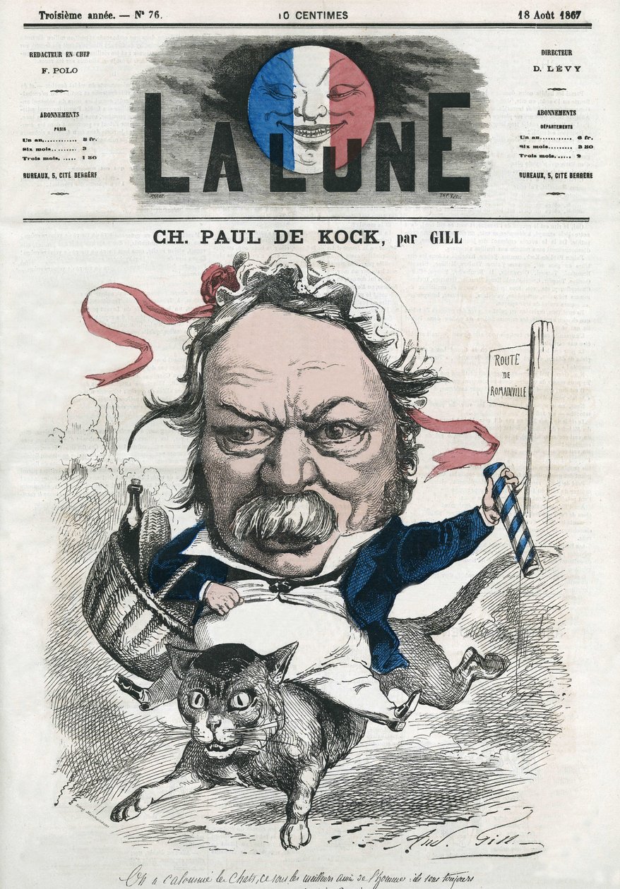 Portrait of Charles Paul de Kock (1793-1871), French popular novelist. Cartoon by Gill, in “The Moon”, August 18 作者 安德鲁·吉尔