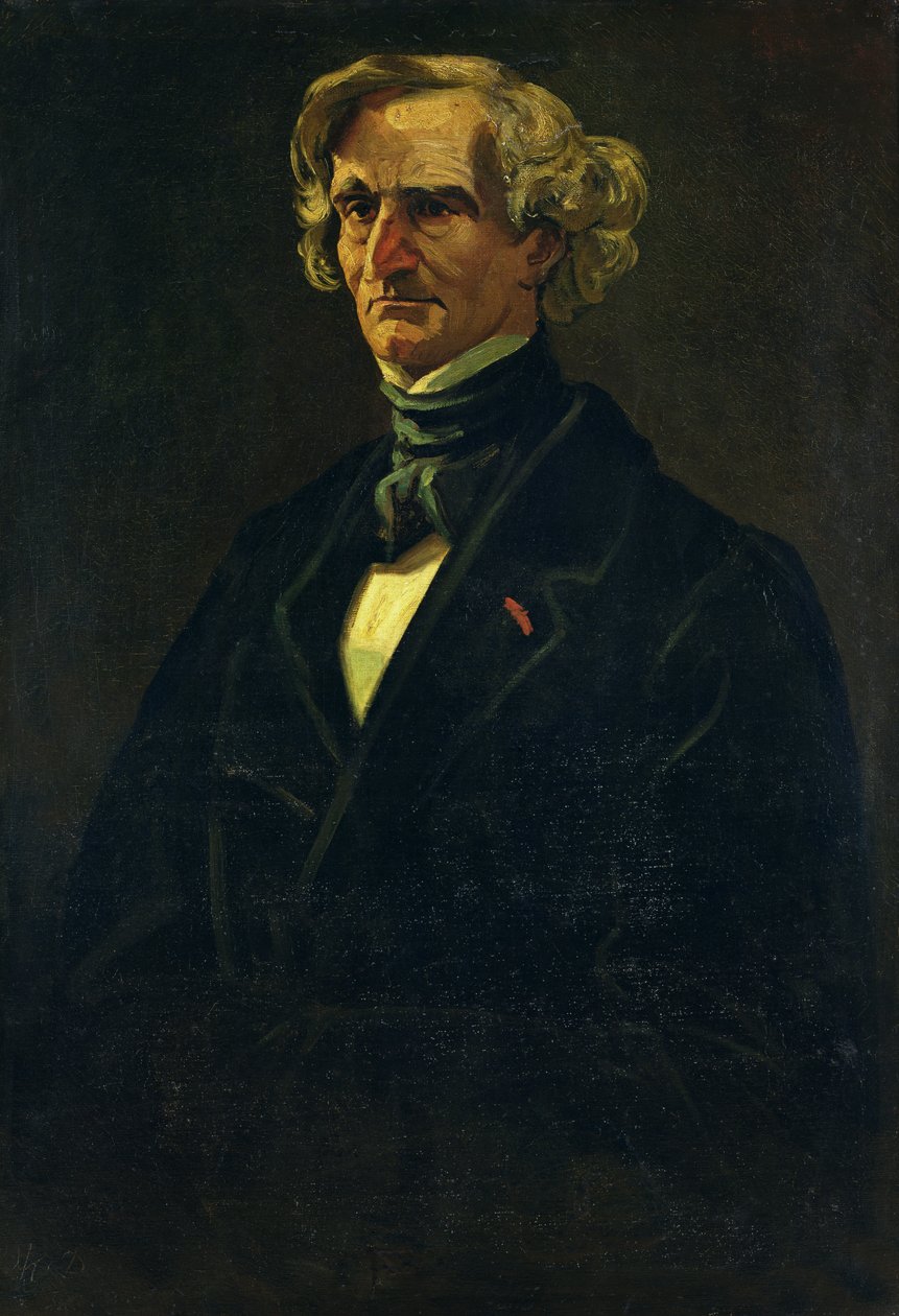Hector Berlioz（1803-69）的肖像原名归功于Honore Daumier（1808-79） 作者 安德鲁·吉尔