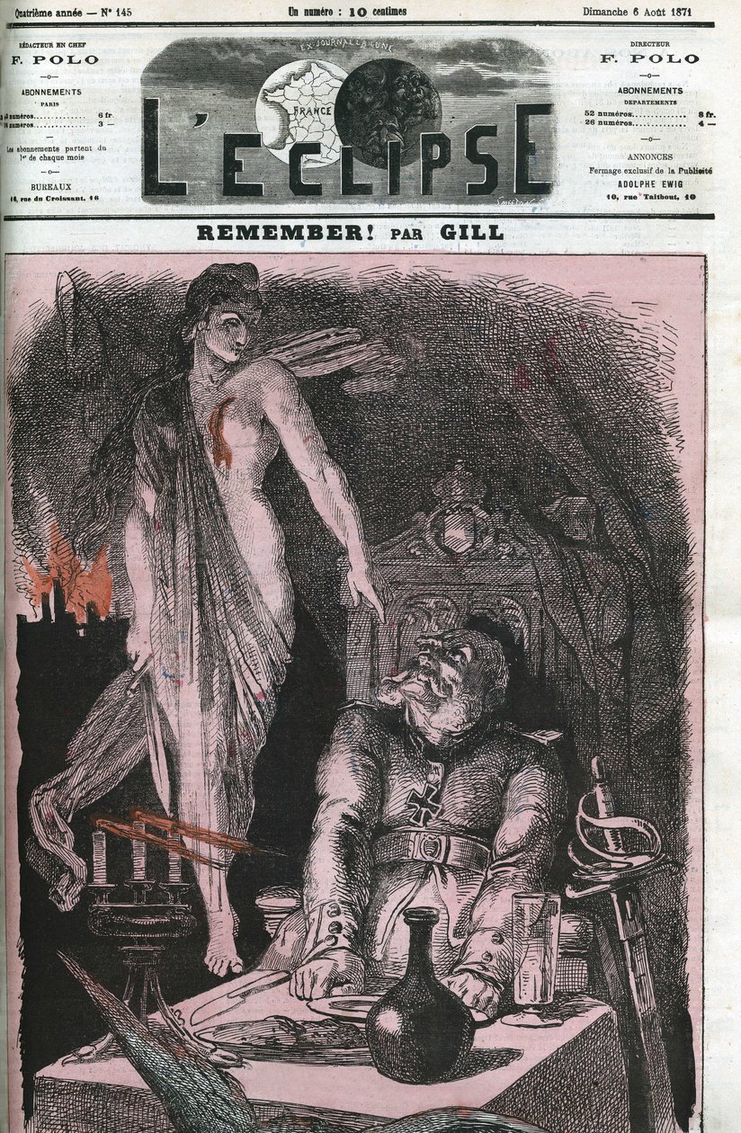 Remember, “” Remember”, the Republic speaking to Prussia. Cover in “” L