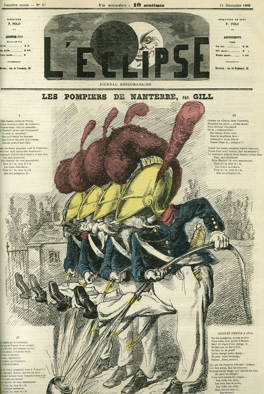 Song on “The Fire Department of Nanterre”. Cover in “” L