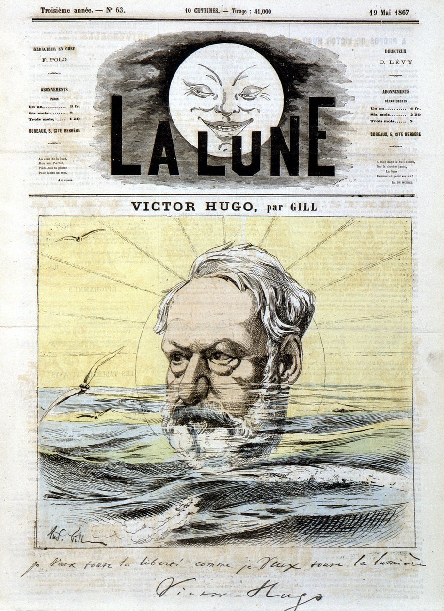 维克多-雨果--由吉尔撰写，载于1867年5月19日的 "La Lune "中 作者 安德鲁·吉尔