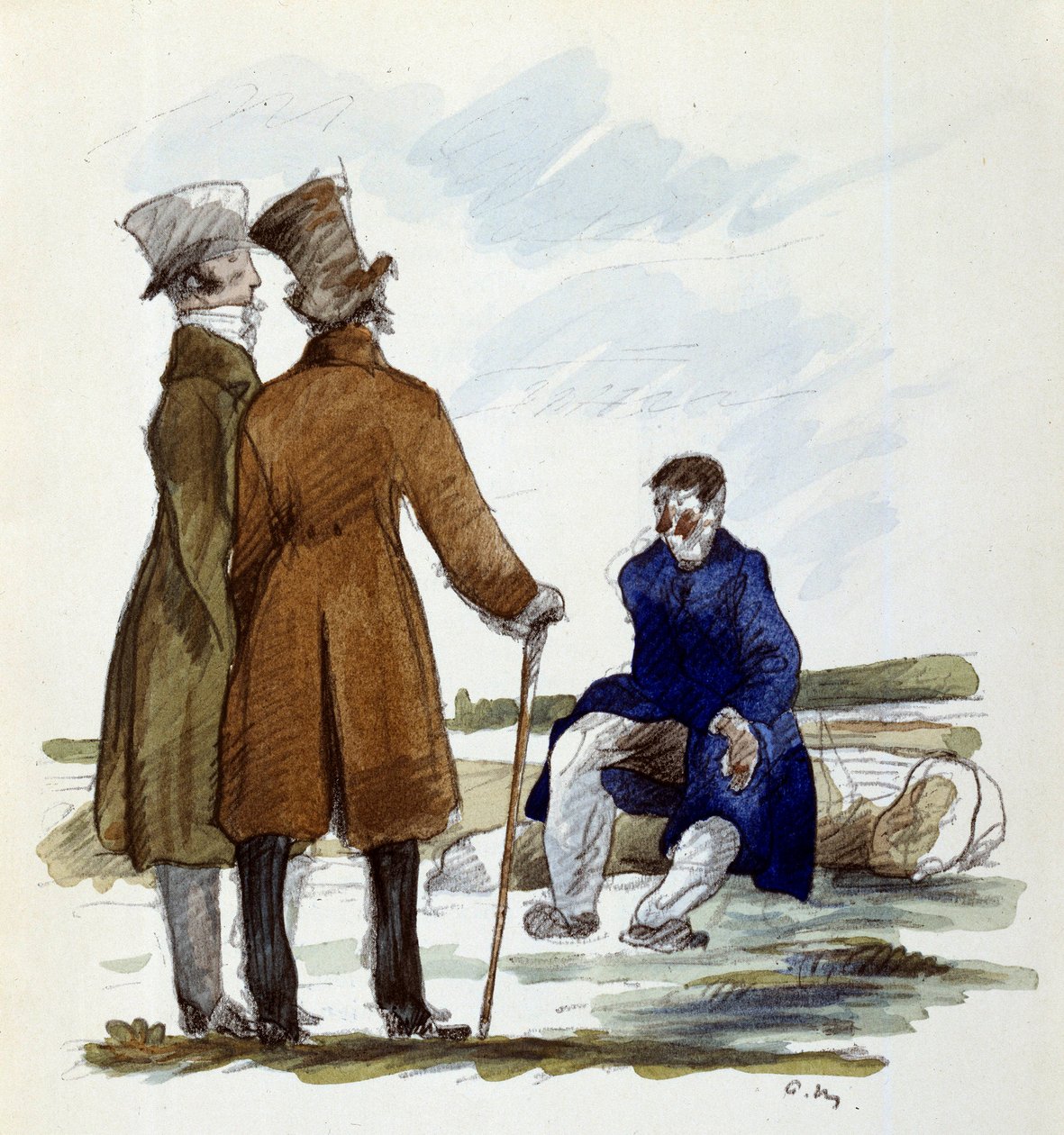 Illustration by Andre Mare (1885 - 1932) for the novel “The Colonel Chabert” by Honore de Balzac 作者 安德烈·马雷（Andre Mare）