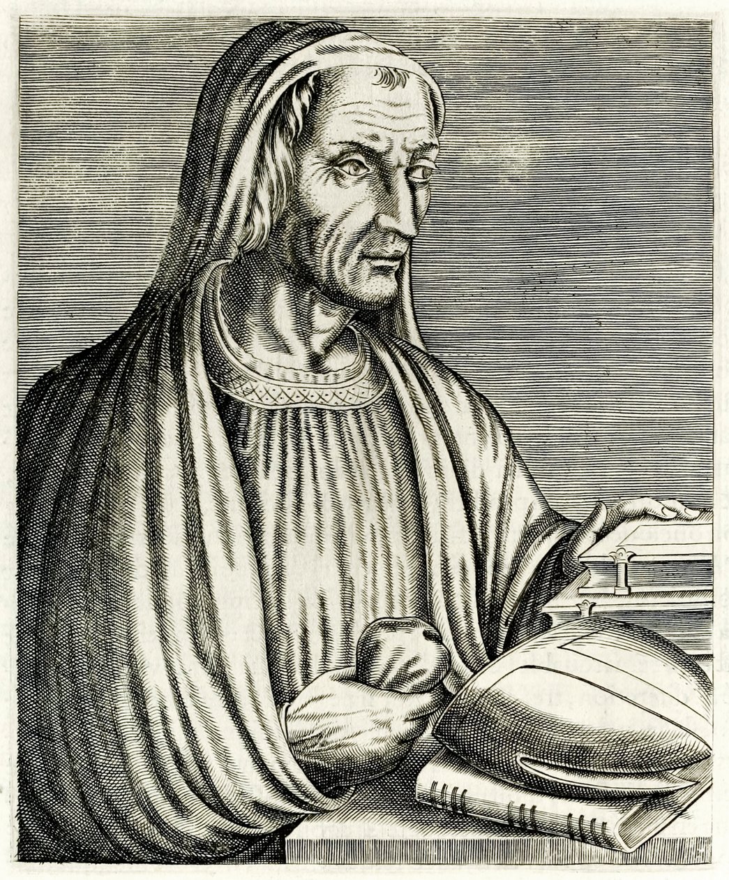 Gregory of Tours来自？True Portraits？作者：AndréThévet于1594年出版 作者 安德烈·塞维特（Andre Thevet）