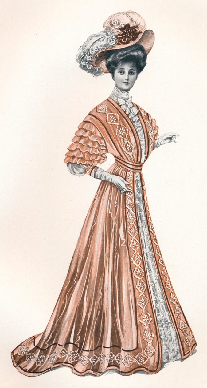爱德华七世时代夫人的画册插图，c1908 作者 安德烈和雪橇