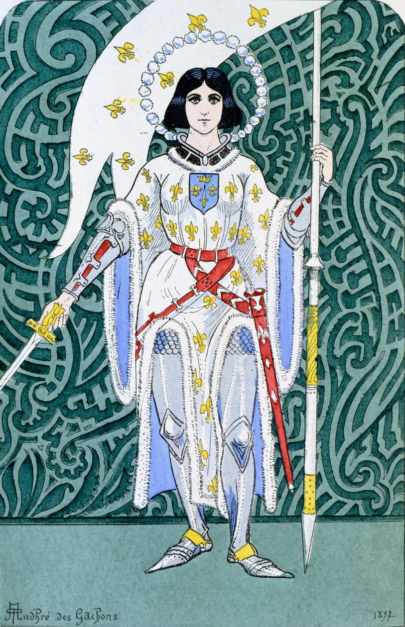 穿着盔甲的圣女贞德 (1412-1431) 作者 其他 des Gachons