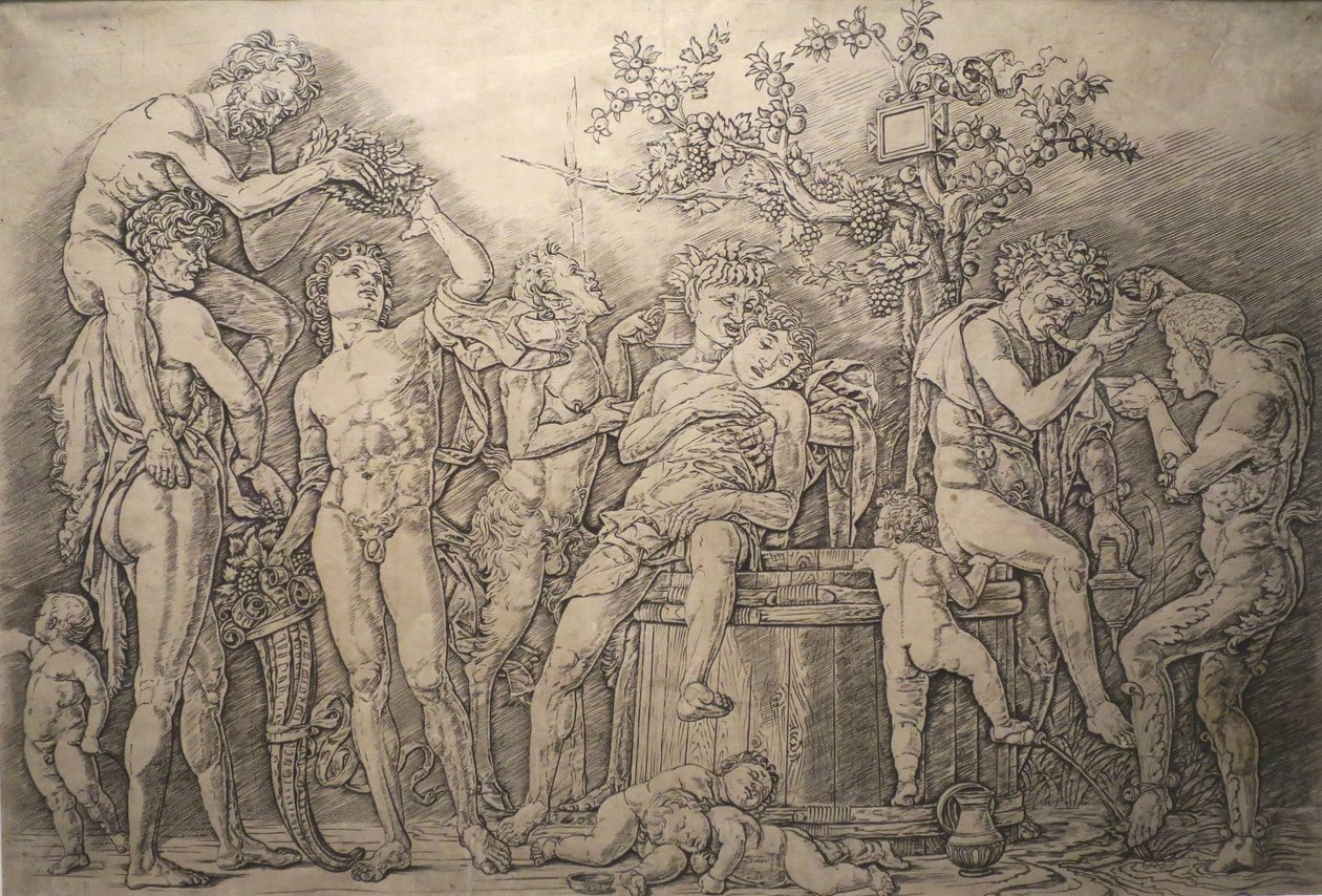 Bacchanal与葡萄压榨机 作者 安德里亚·曼特尼亚（Andrea Mantegna）