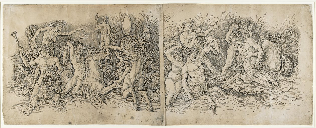 海神之战，1470年代 作者 安德里亚·曼特尼亚（Andrea Mantegna）