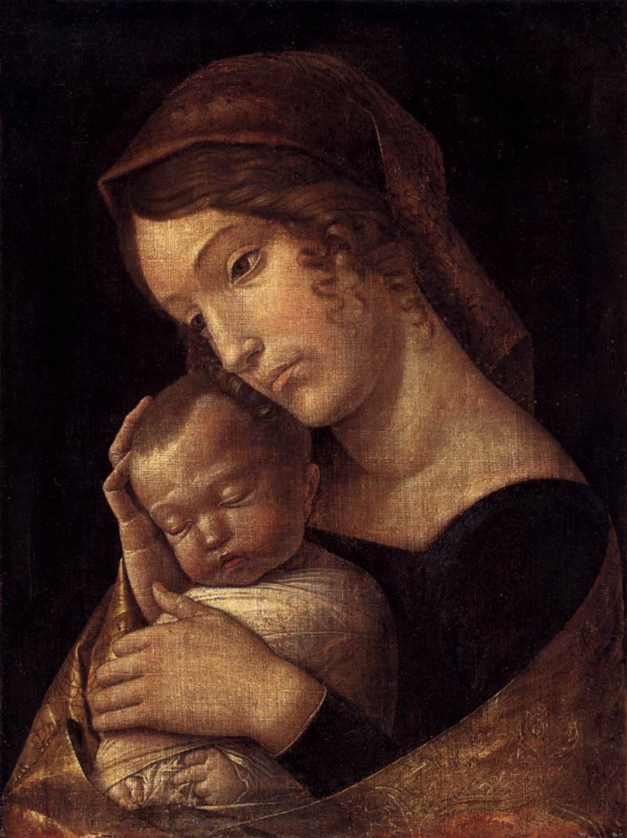麦当娜与睡着的孩子 作者 安德里亚·曼特尼亚（Andrea Mantegna）
