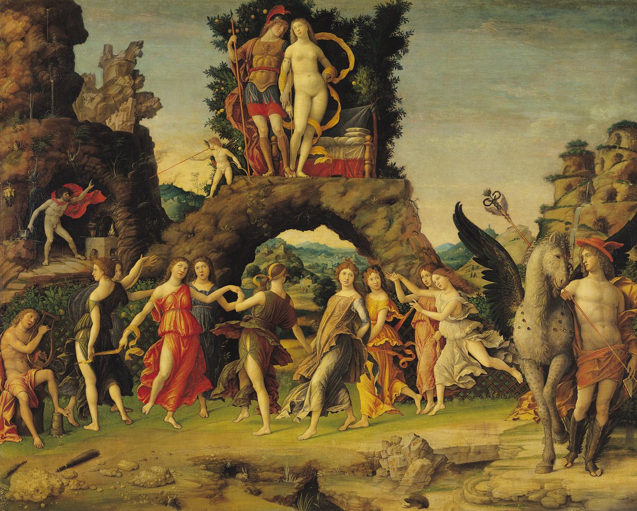 Parnassus：火星和金星 作者 安德里亚·曼特尼亚（Andrea Mantegna）