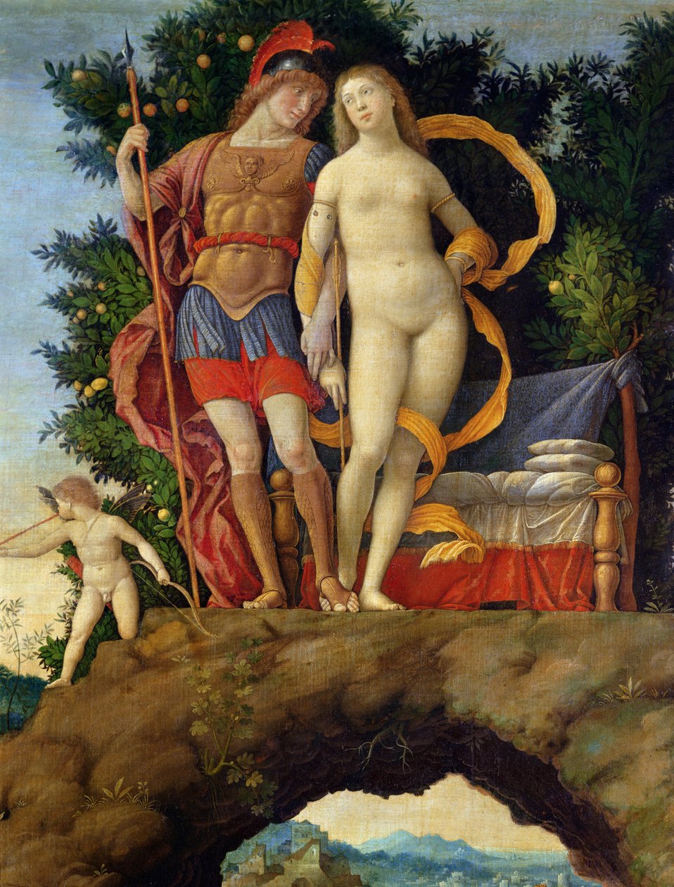 Parnassus，金星和火星的细节 作者 安德里亚·曼特尼亚（Andrea Mantegna）