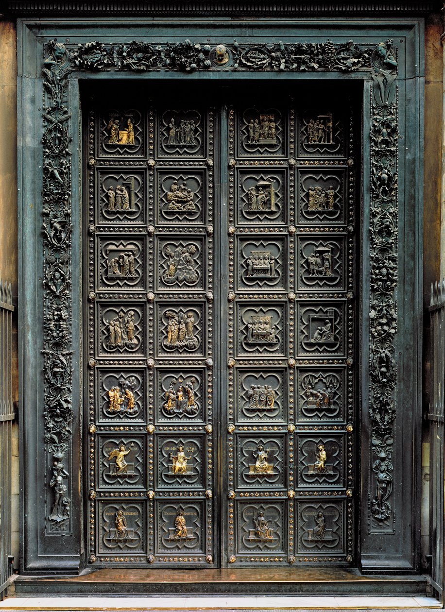 San Giovanni洗礼堂南门，1336年（青铜） 作者 安德里亚·皮萨诺（Andrea Pisano）