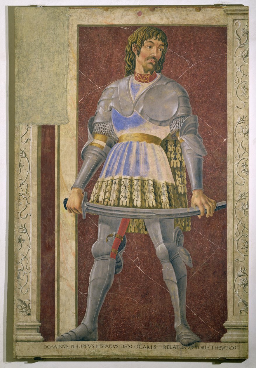 Pippo Spano（1369-1426）来自Villa Carducci系列着名男女，c.1450 作者 安德里亚·德尔·卡斯塔尼奥