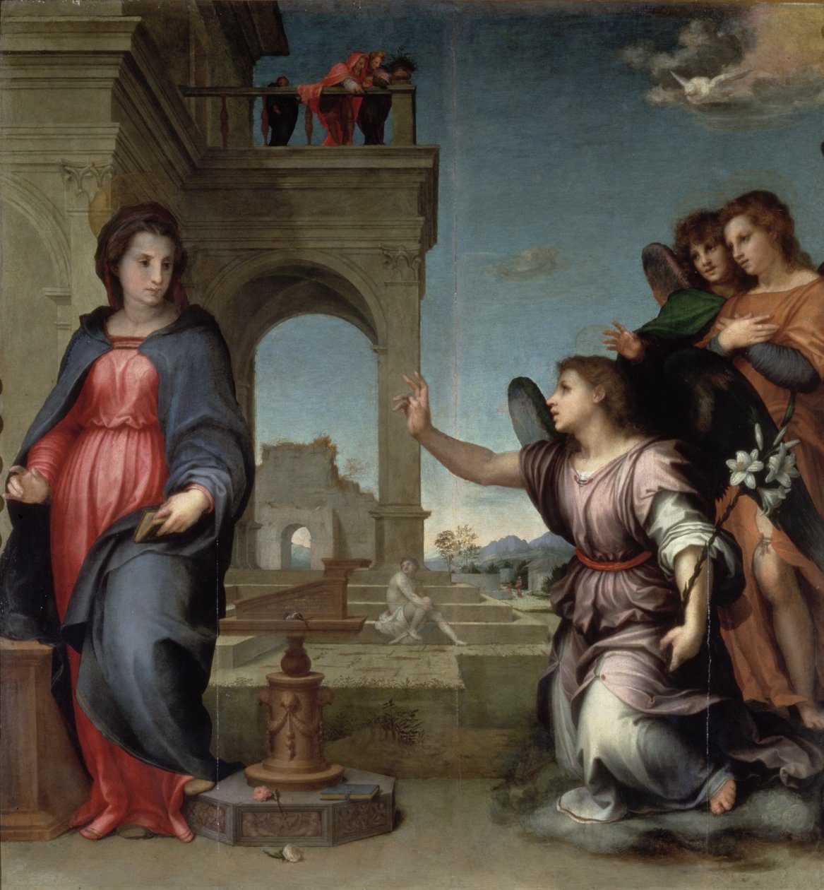 报喜，1512（小组） 作者 安德里亚·德尔·萨托（Andrea del Sarto）