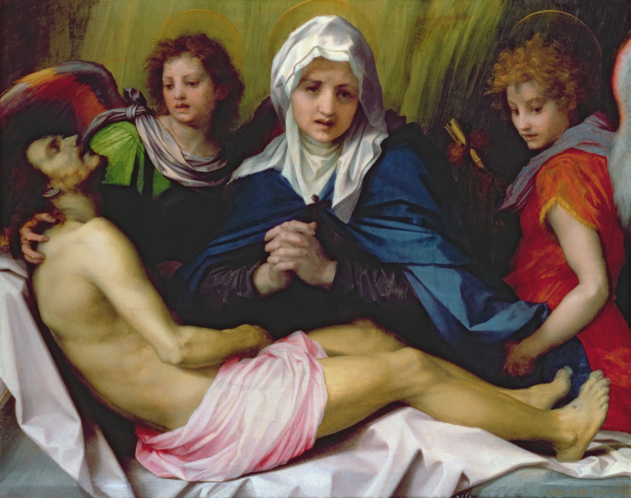 基督的哀叹，1519-20（小组） 作者 安德里亚·德尔·萨托（Andrea del Sarto）