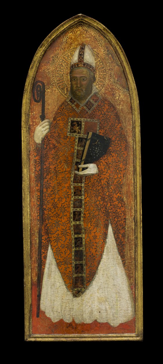 巴里的圣尼古拉斯，c.1365（木头上的蛋彩画和金箔） 作者 安德里亚·迪波纳乌托fl.1343 77