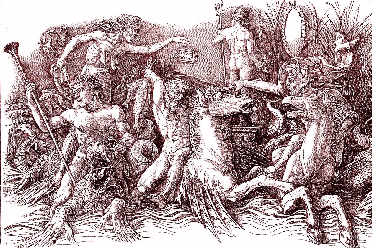 安德里亚·曼特格纳（Andrea MANTEGNA，1431-1506）之后的海神之战。 作者 安德里亚（后）曼特尼亚