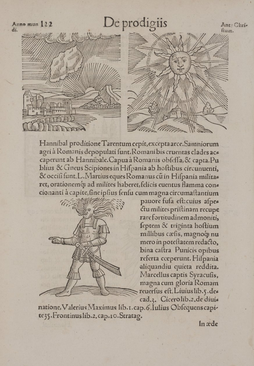 康拉德·吕科斯内斯（Conrad Lykosthenes）的“天才”（Prodigies of Nature）页面 作者 安德里亚·夏维亚（Andrea Schiavone）