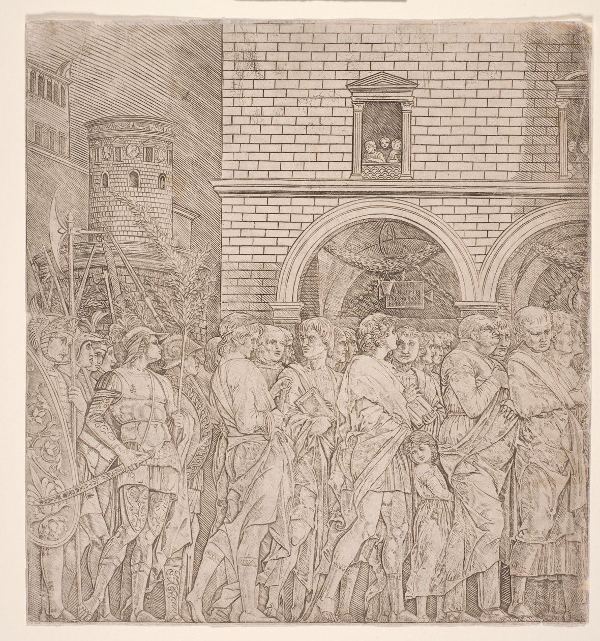 凯撒的胜利：参议员，c.1495（雕刻） 作者 曼特尼亚（学校）安德里亚（学校）