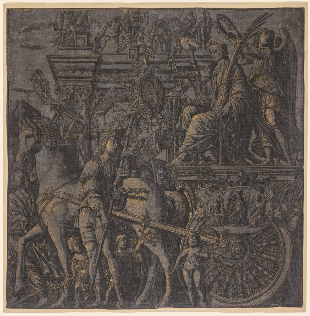凯撒大帝（Julius Caesar）的胜利：凯撒（Kaesar）凯旋，1593-99年。 作者 安德里亚（Andrea Andreani）