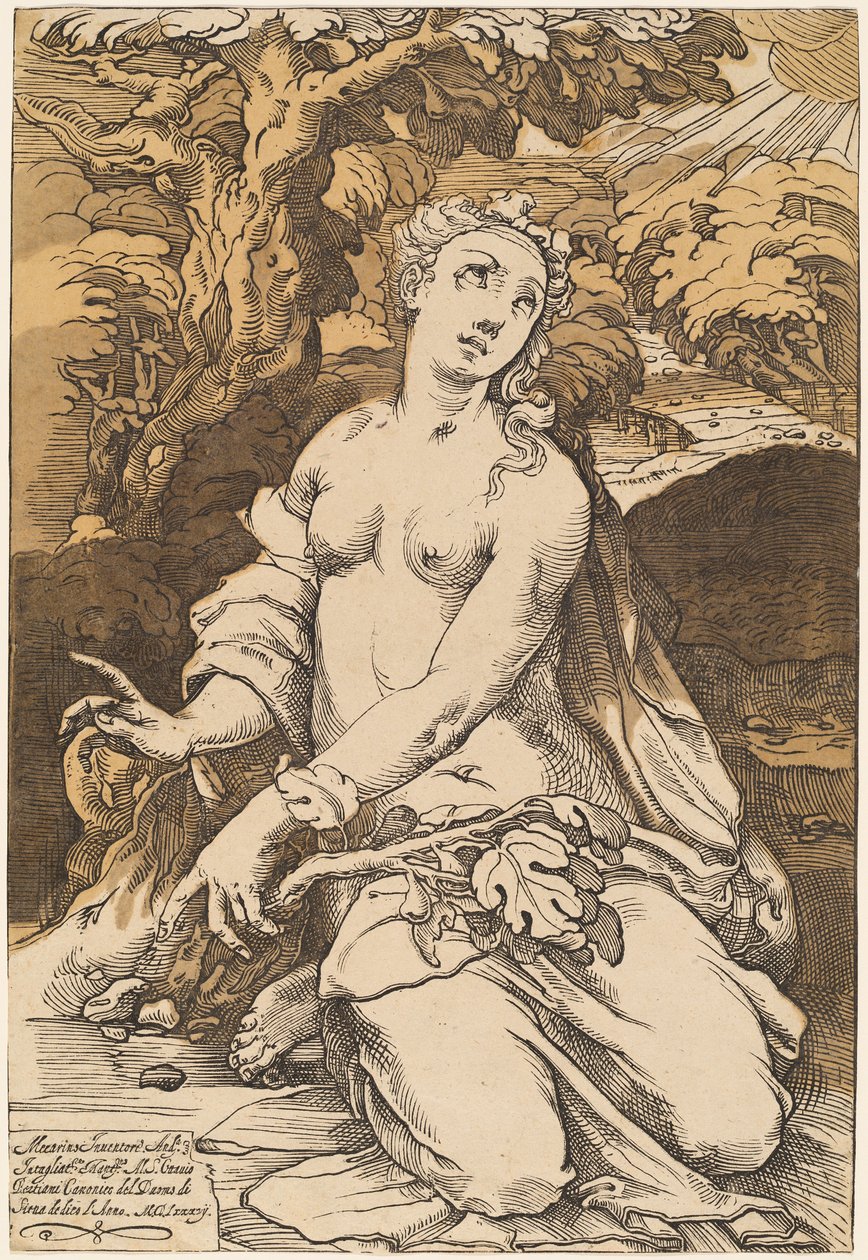 夏娃 作者 Domenico Beccafumi 之后的 Andrea Andreani