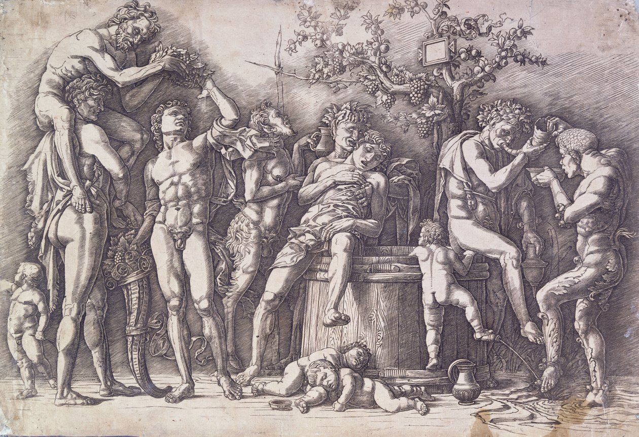 带有酒压的酒杯c。 1475 作者 安德里亚·曼特尼亚（Andrea Mantegna）