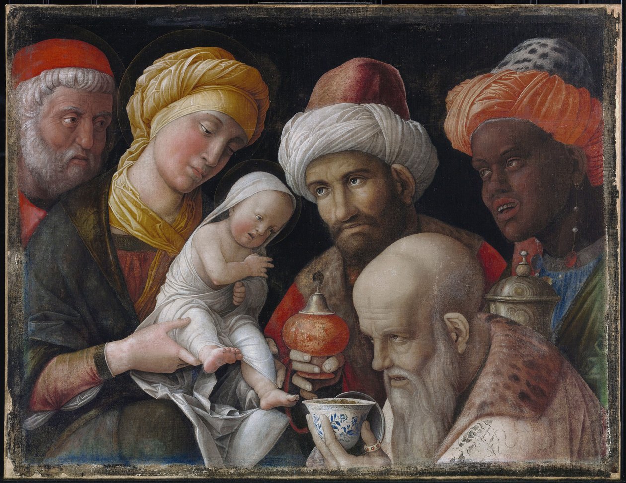 玛吉的崇拜 作者 安德里亚·曼特尼亚（Andrea Mantegna）