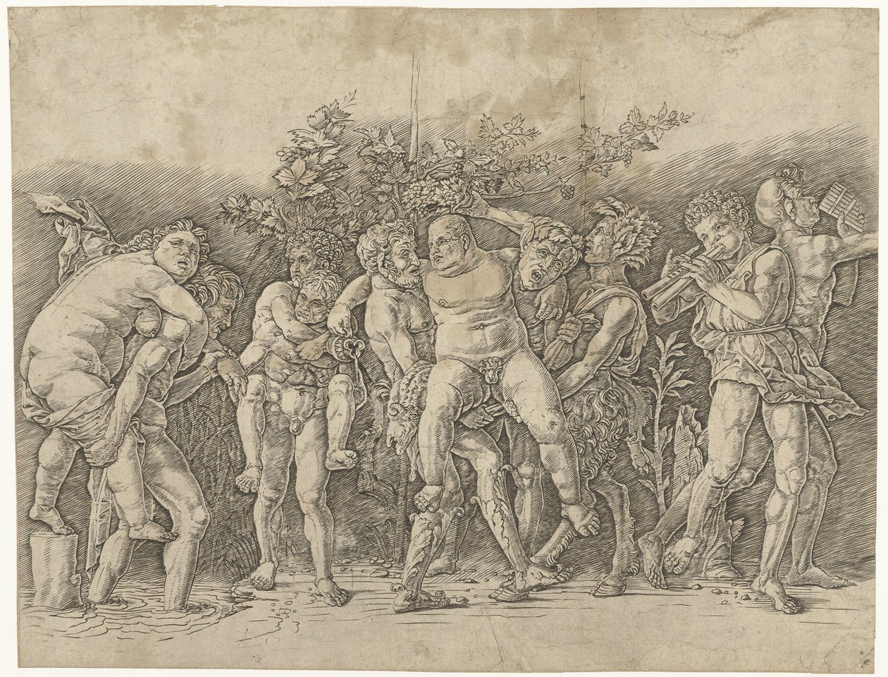 与西莱纳斯共舞的巴卡纳 作者 安德里亚·曼特尼亚（Andrea Mantegna）
