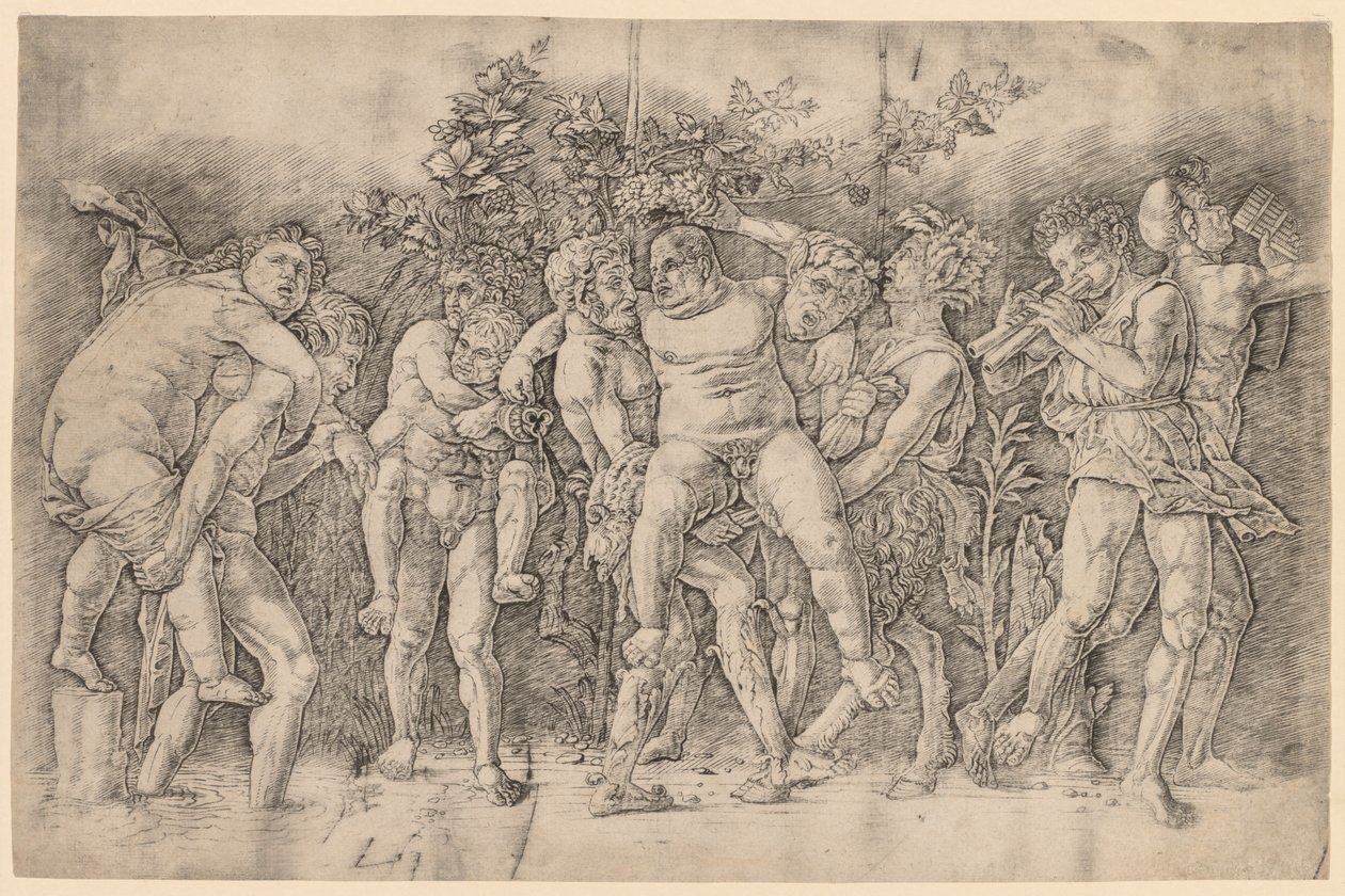 与西莱纳斯共舞的巴卡纳 作者 安德里亚·曼特尼亚（Andrea Mantegna）