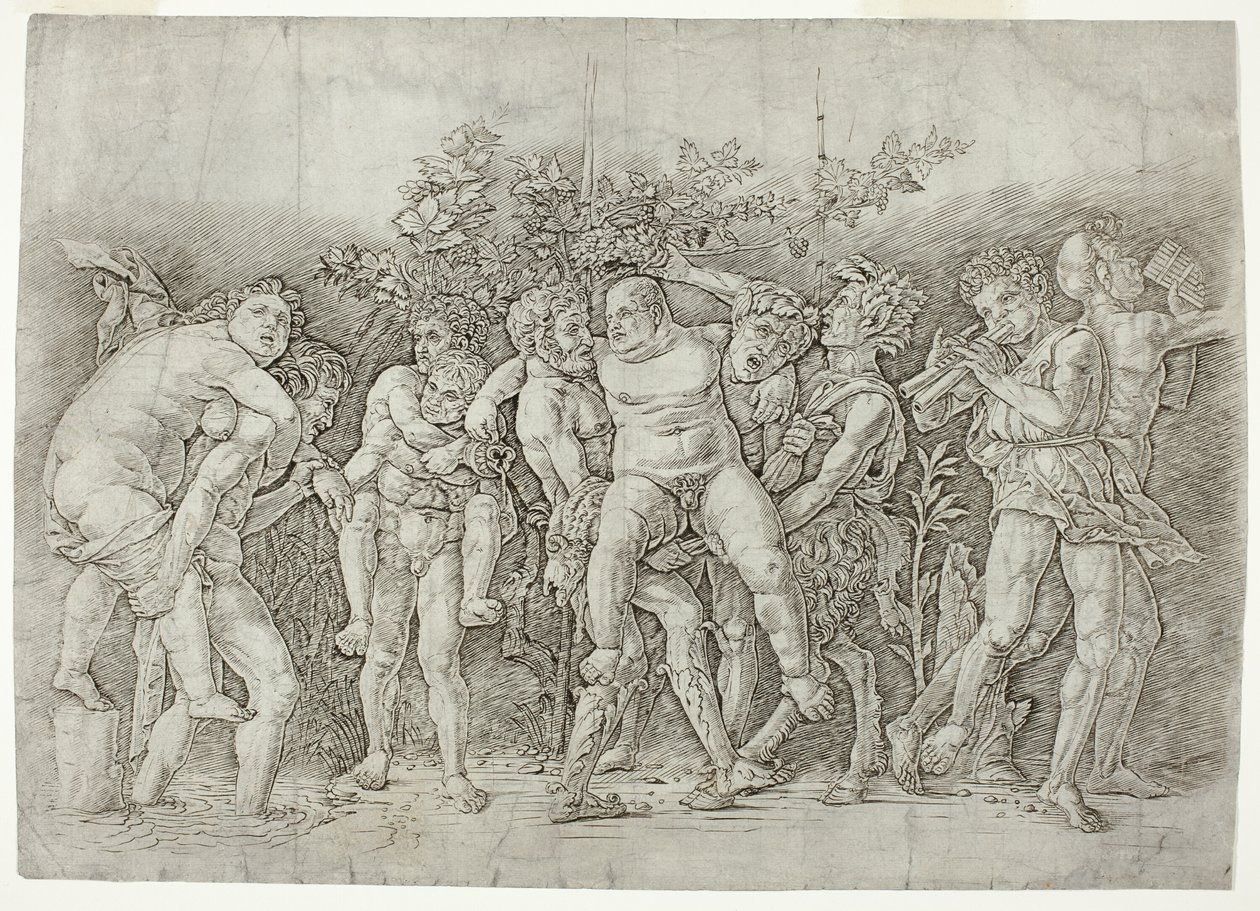 与西莱纳斯共舞的巴卡纳 作者 安德里亚·曼特尼亚（Andrea Mantegna）