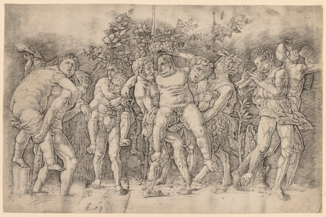 西兰努斯的酒神。 作者 安德里亚·曼特尼亚（Andrea Mantegna）