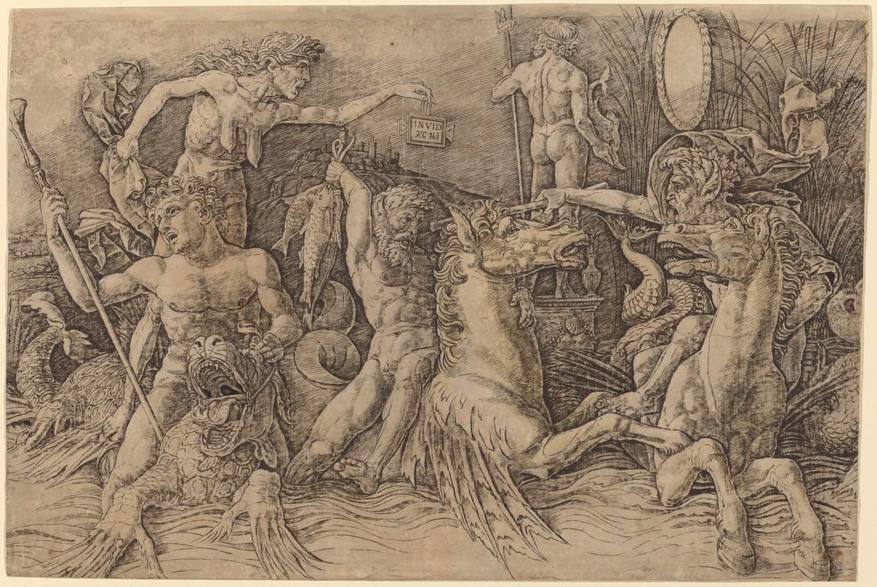 海神之战[左半部] 作者 安德里亚·曼特尼亚（Andrea Mantegna）