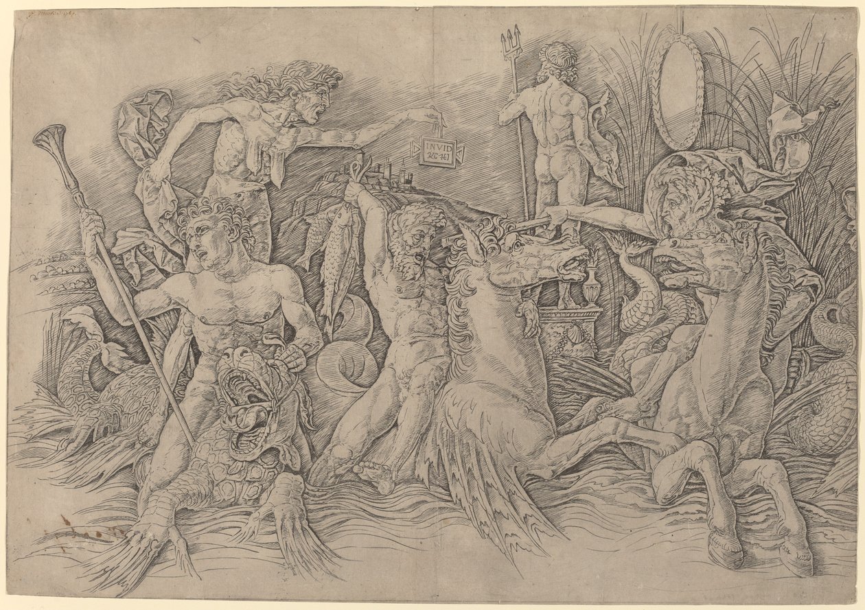 海神之战[左半部] 作者 安德里亚·曼特尼亚（Andrea Mantegna）