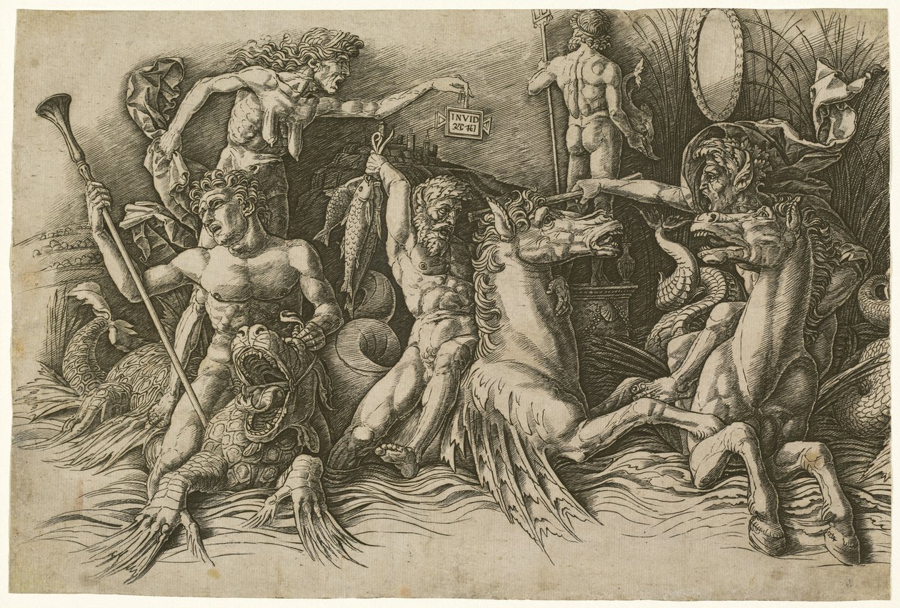 海神之战[左半部] 作者 安德里亚·曼特尼亚（Andrea Mantegna）