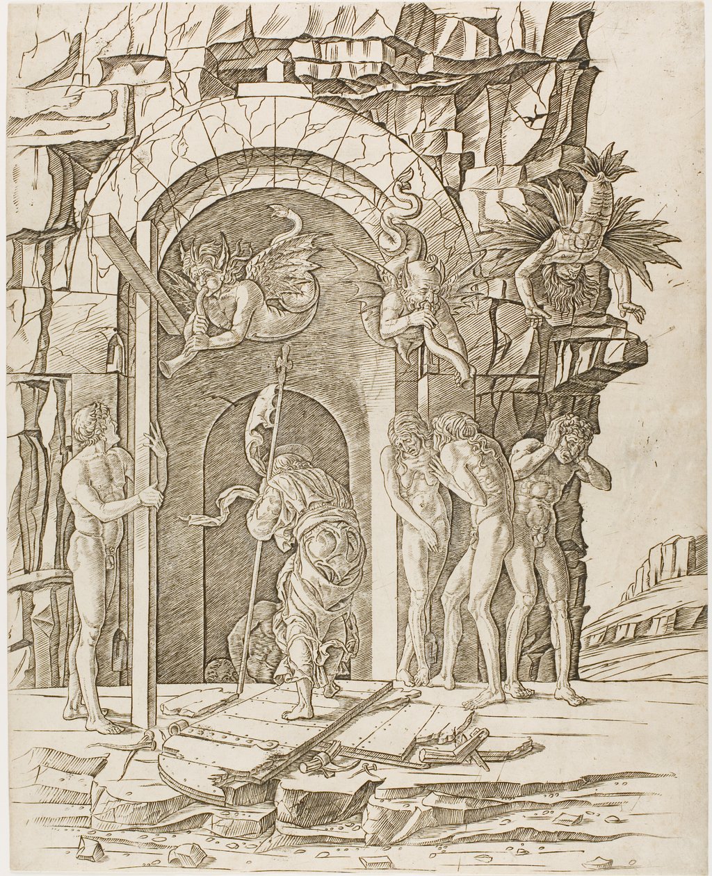 坠入地狱 作者 安德里亚·曼特尼亚（Andrea Mantegna）