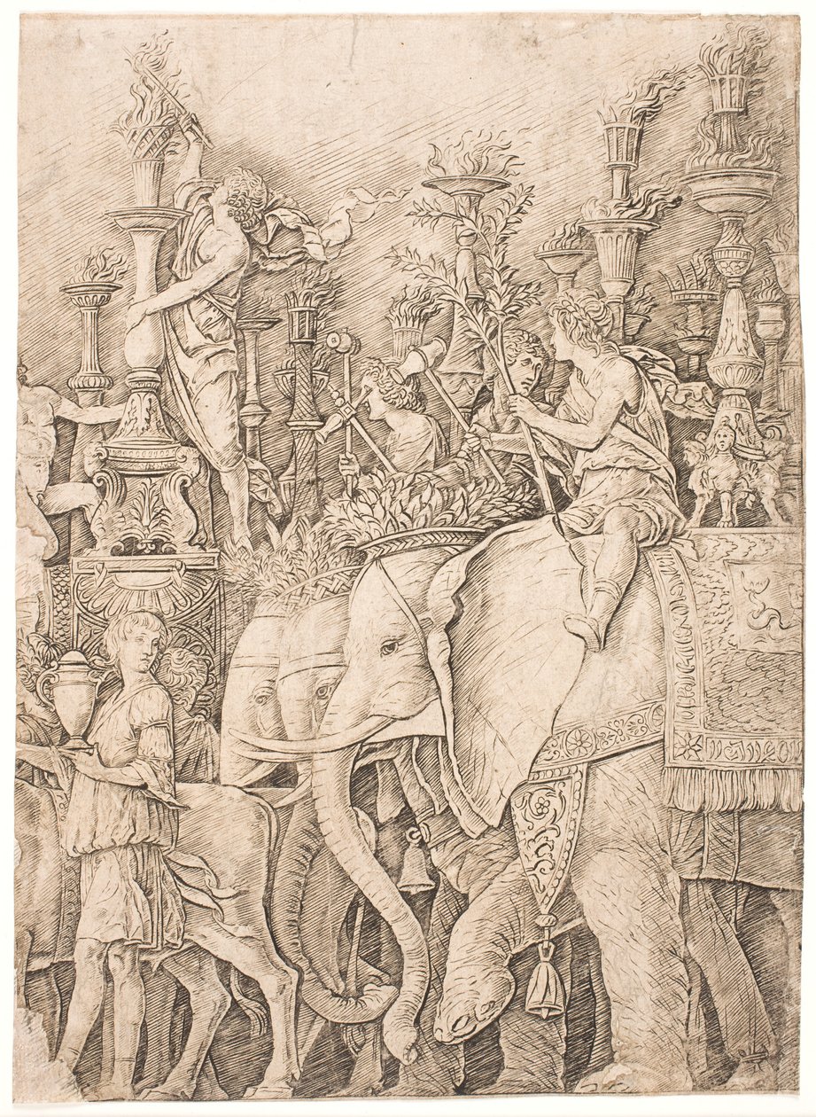 手持火把的大象 作者 安德里亚·曼特尼亚（Andrea Mantegna）
