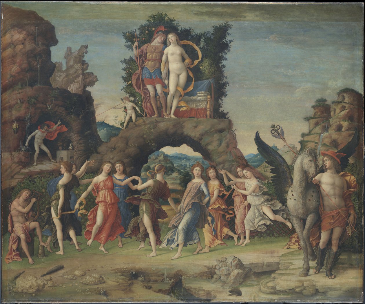 德语：Der Parnaß，Detail Parnassus 作者 安德里亚·曼特尼亚（Andrea Mantegna）