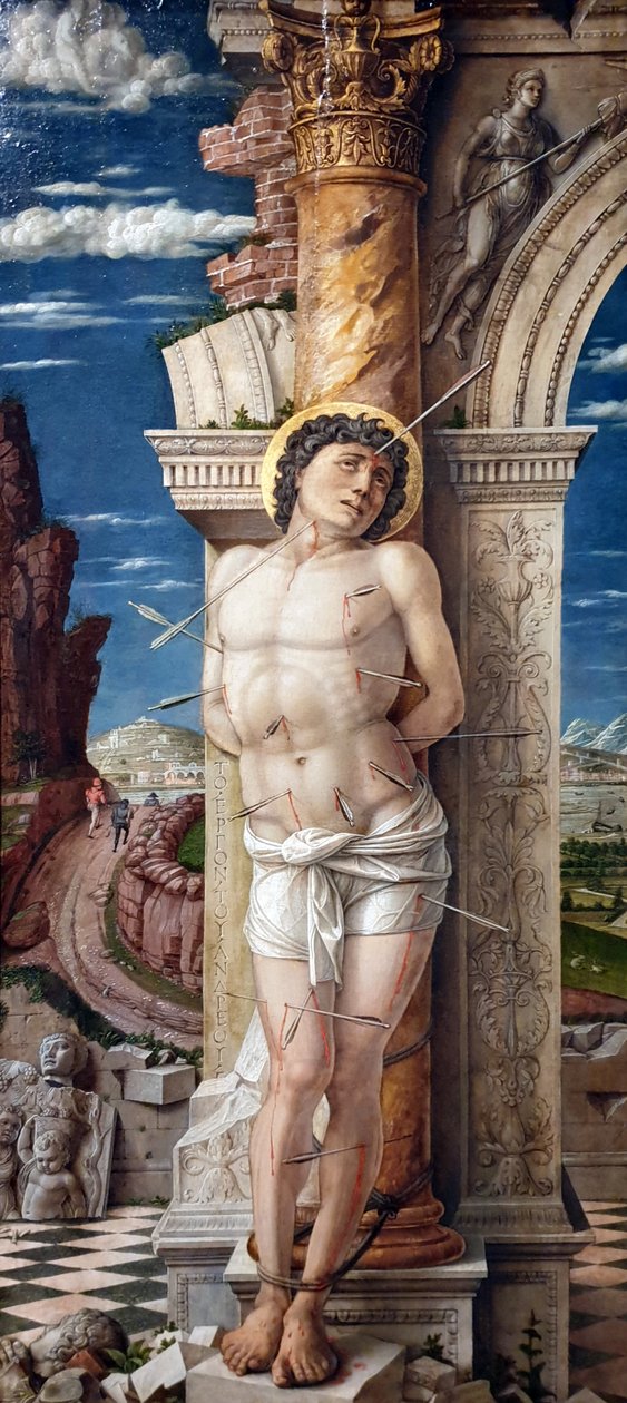 德语: Hl.塞巴斯蒂安-圣塞巴斯蒂安 作者 安德里亚·曼特尼亚（Andrea Mantegna）
