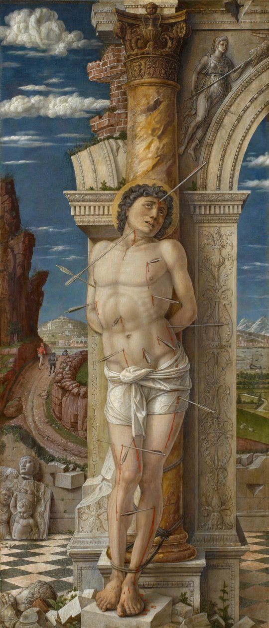 德语: Hl.塞巴斯蒂安-圣塞巴斯蒂安 作者 安德里亚·曼特尼亚（Andrea Mantegna）