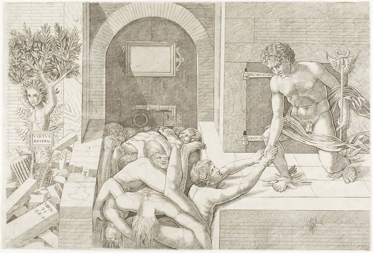 无知与水星 作者 安德里亚·曼特尼亚（Andrea Mantegna）