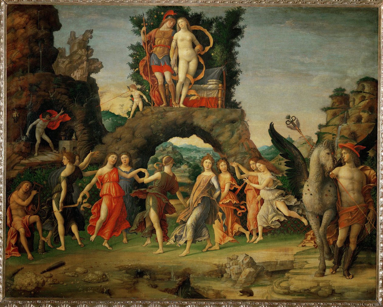 Il Parnasso.火星与金星... 作者 安德里亚·曼特尼亚（Andrea Mantegna）