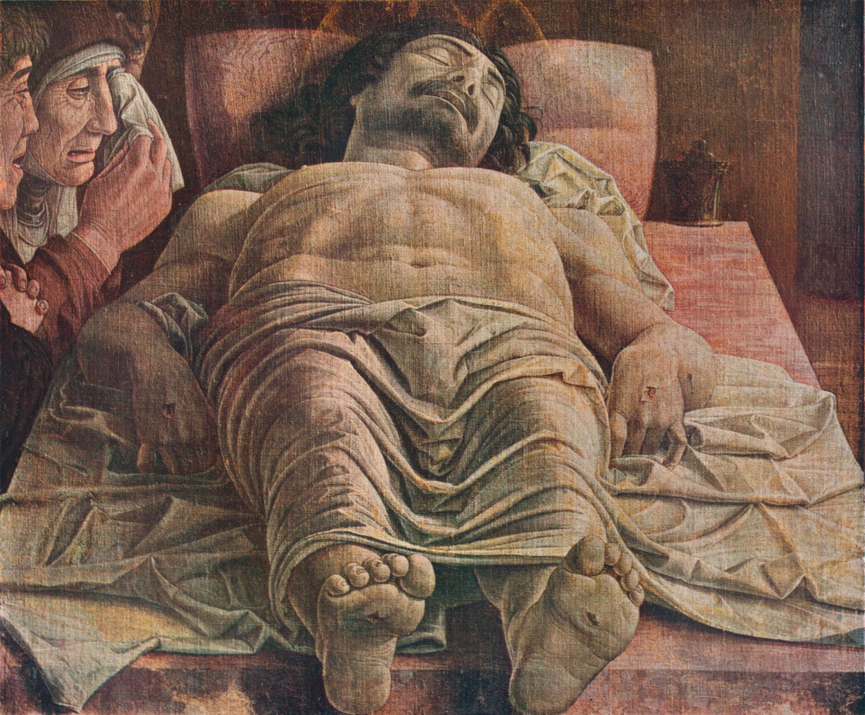 1930年，1470-1474年，《对死基督的哀悼》。 作者 安德里亚·曼特尼亚（Andrea Mantegna）