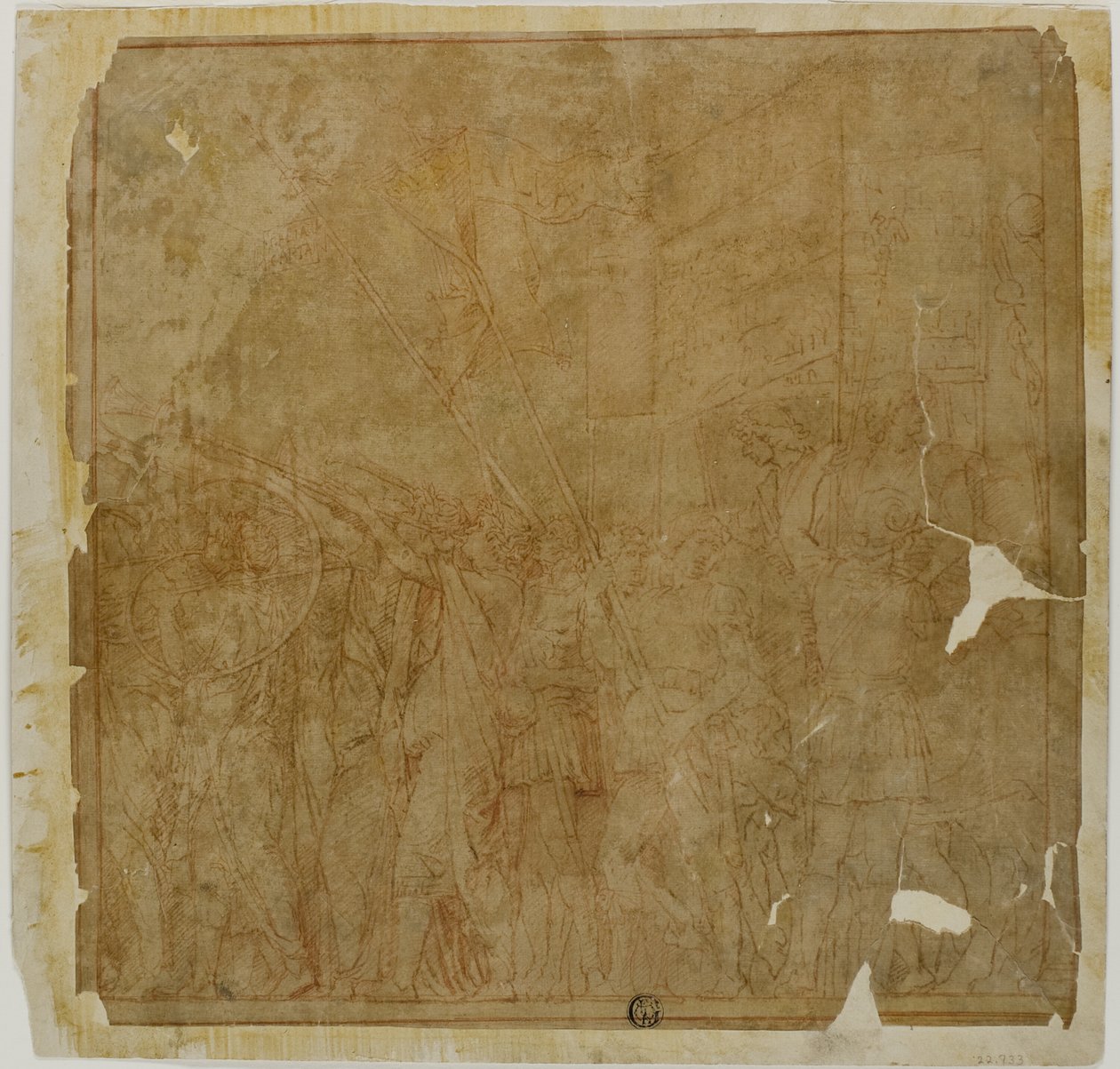 凯撒的胜利》研究：I 号画布 作者 安德里亚·曼特尼亚（Andrea Mantegna）