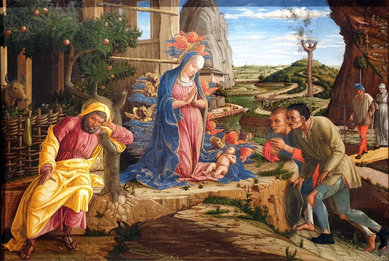 牧羊人的崇拜 作者 安德里亚·曼特尼亚（Andrea Mantegna）