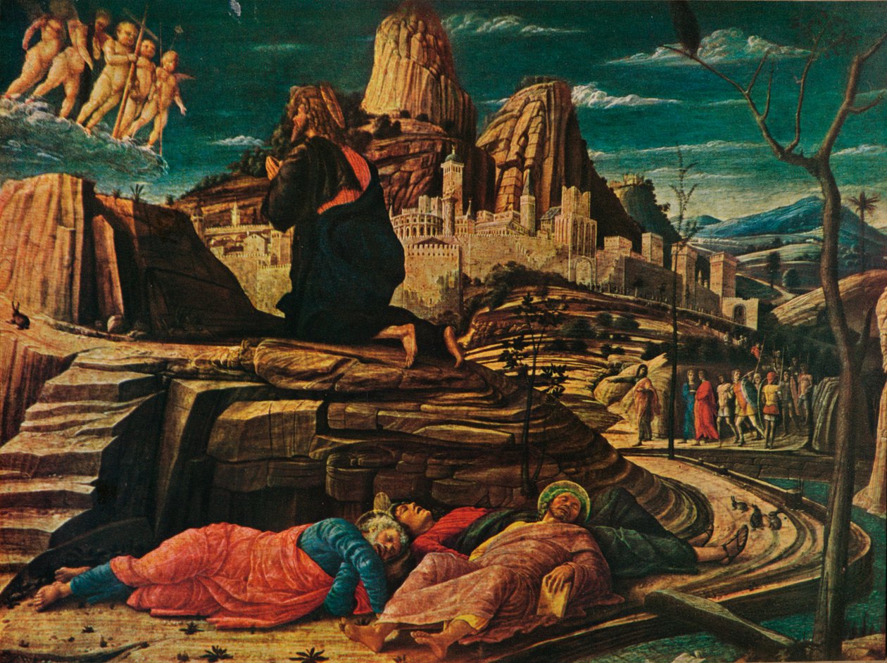 花园中的痛苦，c1458年，1909年 作者 安德里亚·曼特尼亚（Andrea Mantegna）