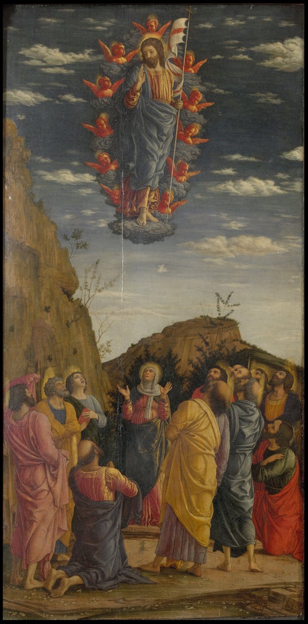 乌菲兹·乌菲齐·Tryptich的提升三联画，左图，约1463-1464年 作者 安德里亚·曼特尼亚（Andrea Mantegna）