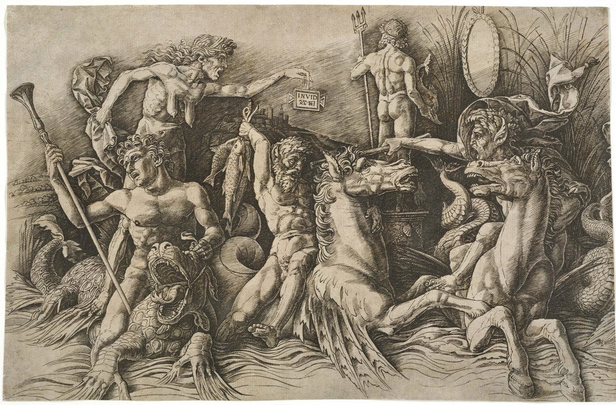 海神之战，约1475年 作者 安德里亚·曼特尼亚（Andrea Mantegna）